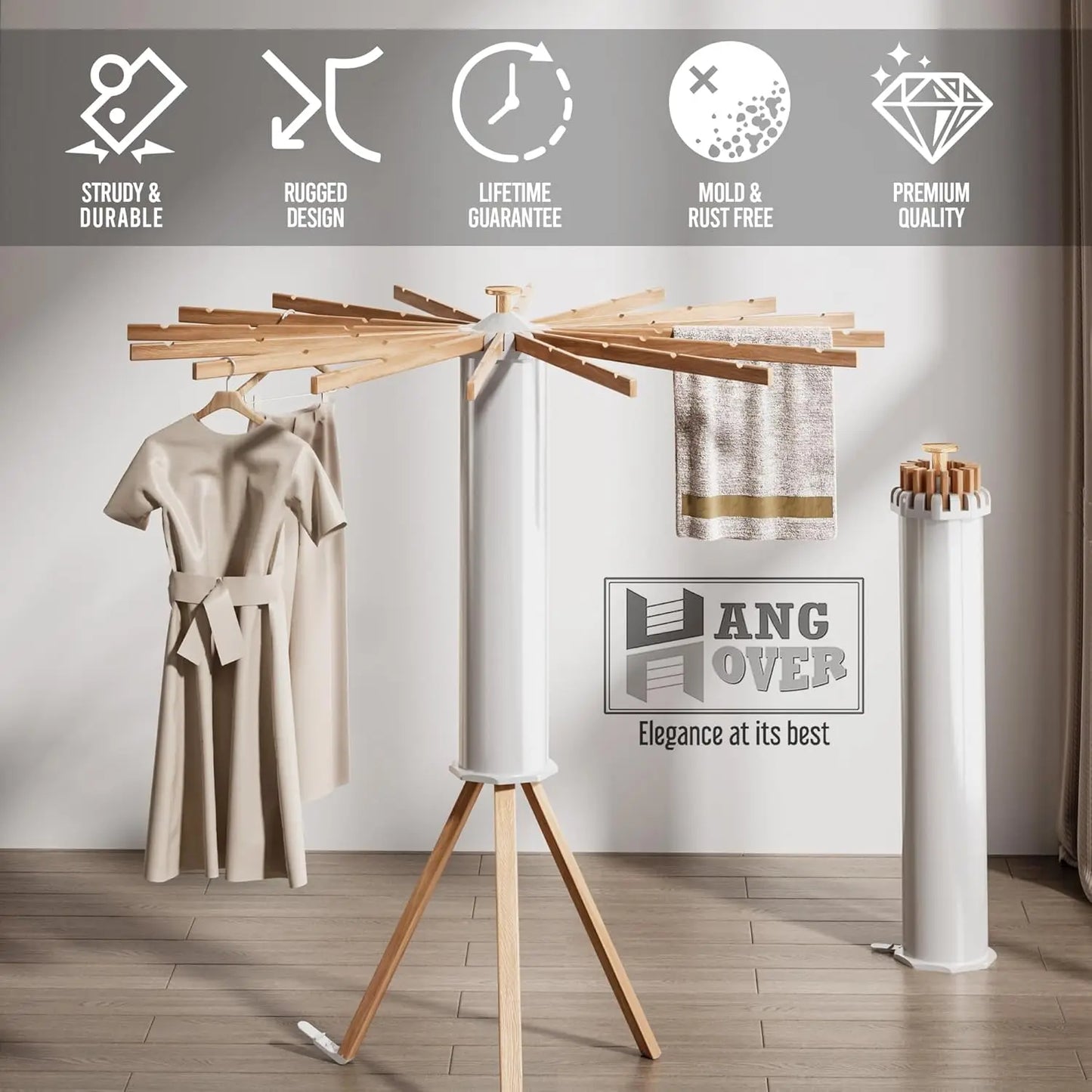 Foldable Clothes Drying Rack